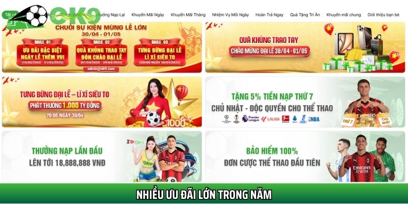 Các ưu đãi được cung cấp trong dịch vụ cũng khiến bet thủ ấn tượng